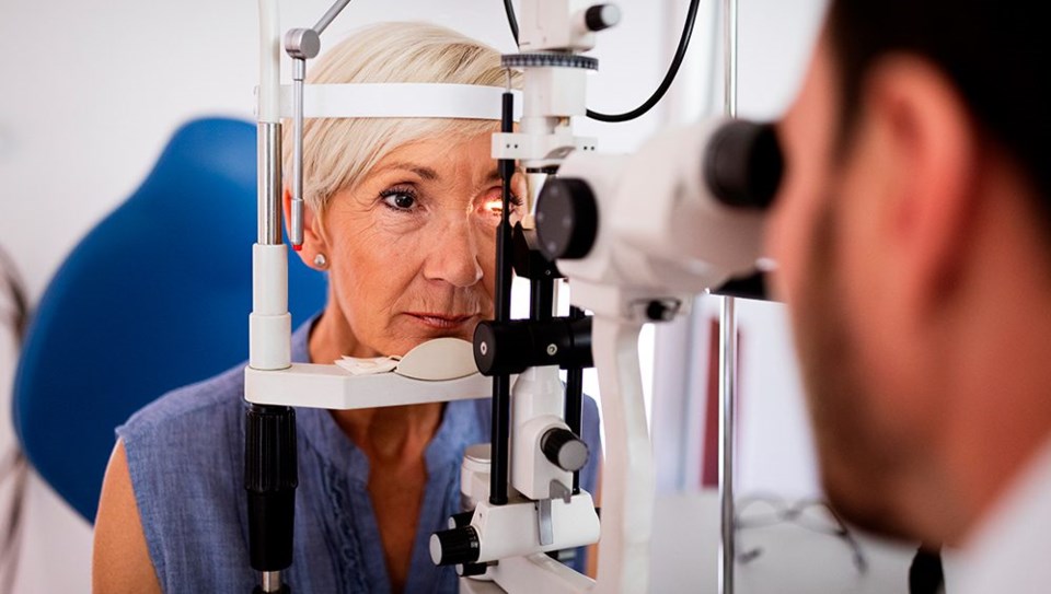 Ophthalmology Concept. Patient Eye Vision Examination In Ophthal