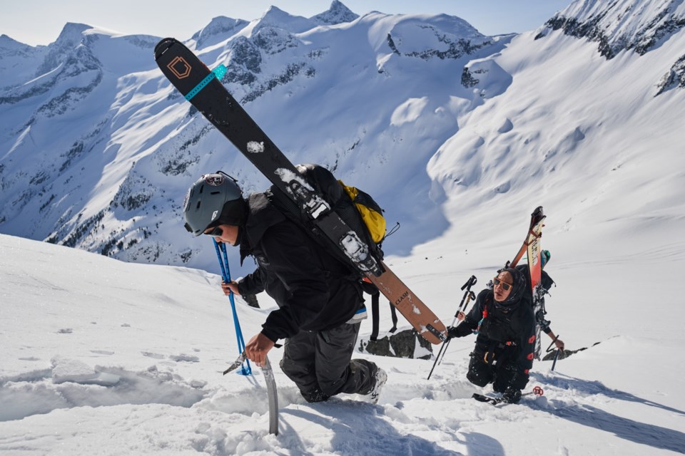 The Pascale brothers on their way up Ts'zil. Photo by Blake Jorgenson