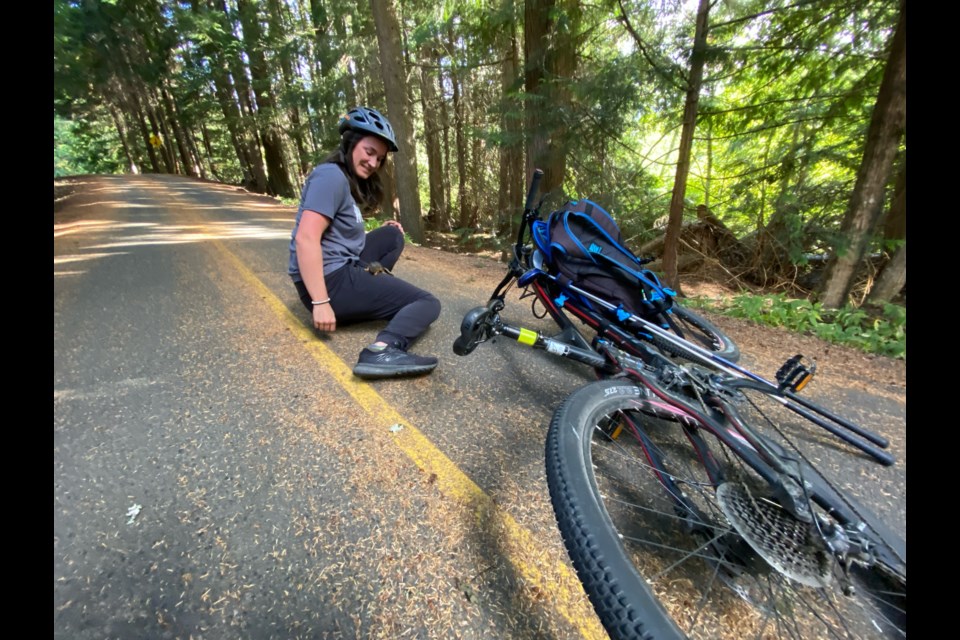 Whistlerite Jess Hewitt met a new friend on the Valley Trail recently: a baby squirrel who decided her leg was the perfect spot to settle in for a nap.