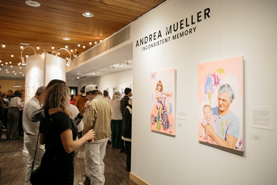 Andrea Mueller's exhibit "Inconsistent Memory" is a reflection upon her own childhood at the Maury Young Arts Centre.