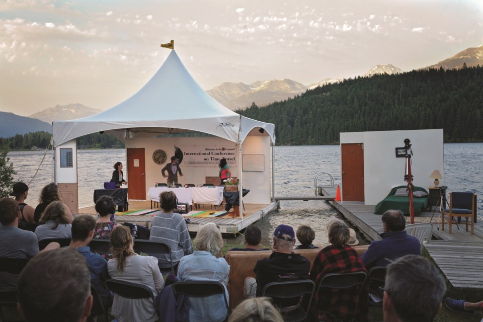 WhistlerBCFlagStopArtsFestivalFloatingStage