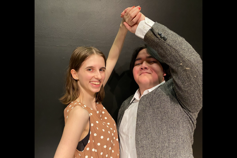 Pemberton Secondary students Grace Willis-Cook (left) as Maria and Jonathan Cabezas as Captain von Trapp in 2023's The Sound of Music.