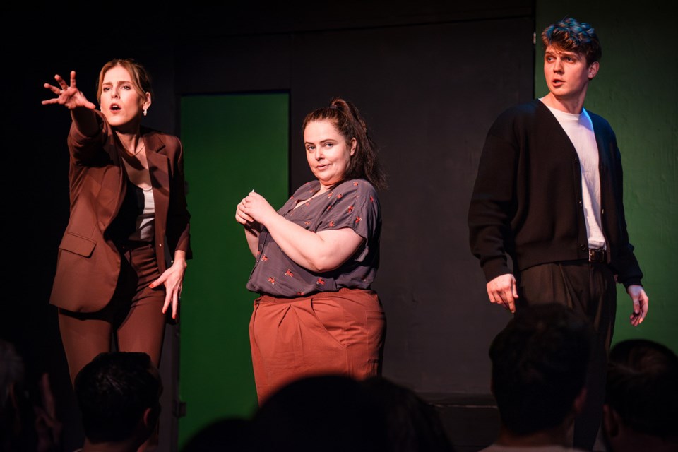 Improv Centre performers Jalen Saip (left), Helen Camisa (middle) and Riley Hardwick know how to show audiences a good time. 