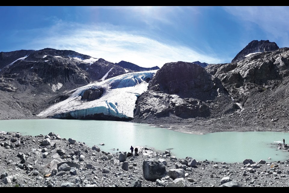 Wedgemount Glacier and Tupper Lake. 
Photo by Kristina Swerhun