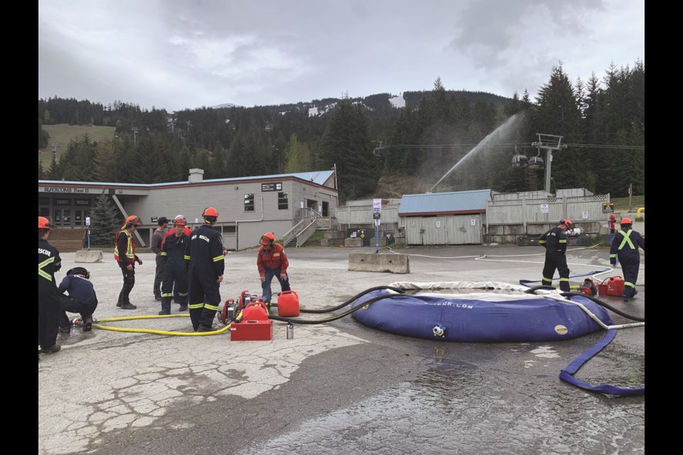 Whistler firefighters take part in structural training exercises. 