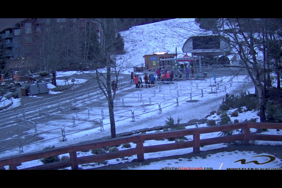 The view from Creekside at about 8:10 a.m. on Thursday.