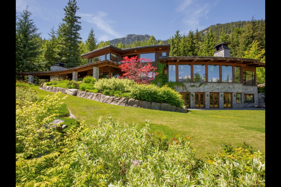 With a price tag of $25,500,000, the estate at 5476 Stonebridge Place perches above the Whistler Valley and comes with 1.7 hectares of land overlooking Whistler Blackcomb.