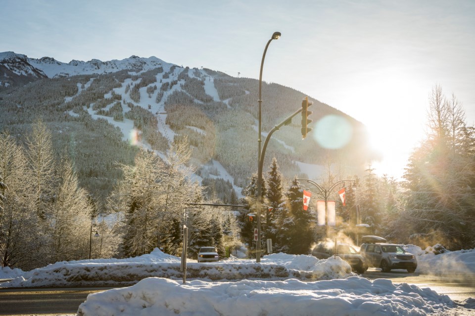 Driving to Blackcomb mountain Whistler BC