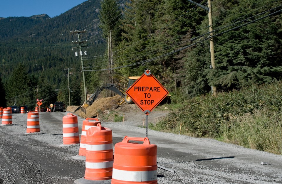 highway 99 construction Whistler - 2010