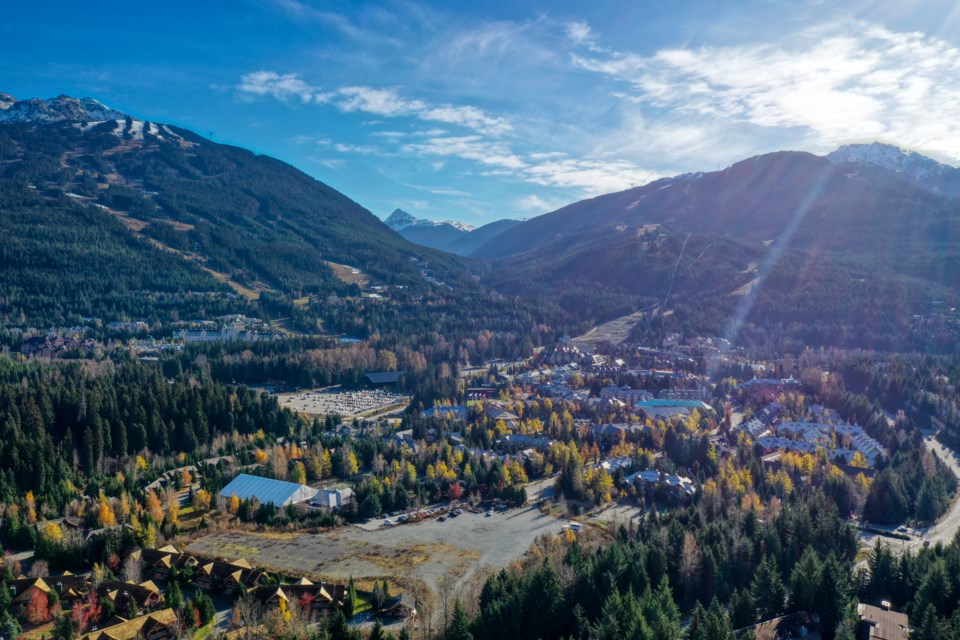 An aerial view of the Northlands site north of Whistler Village.