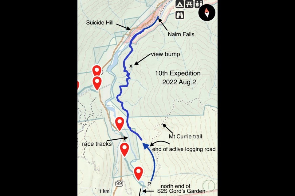 An alternate route proposal for the Sea to Sky Trail.
