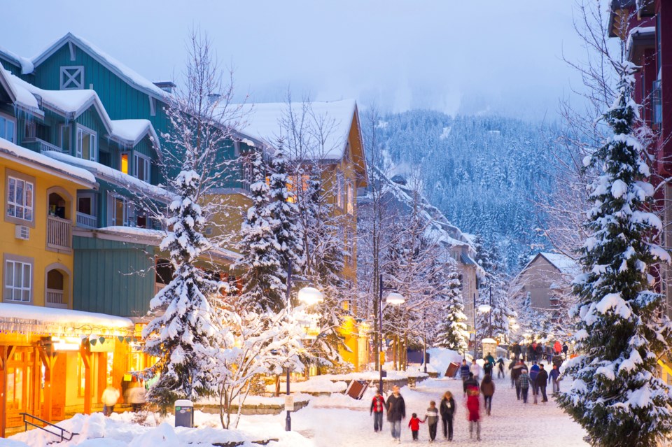Whistler BC Village stroll in winter