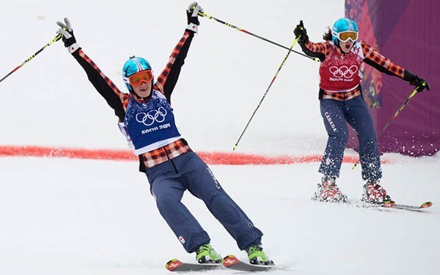 Whistler's Marielle Thompson after her gold-medal-winning run at the 2014 Olympics. 