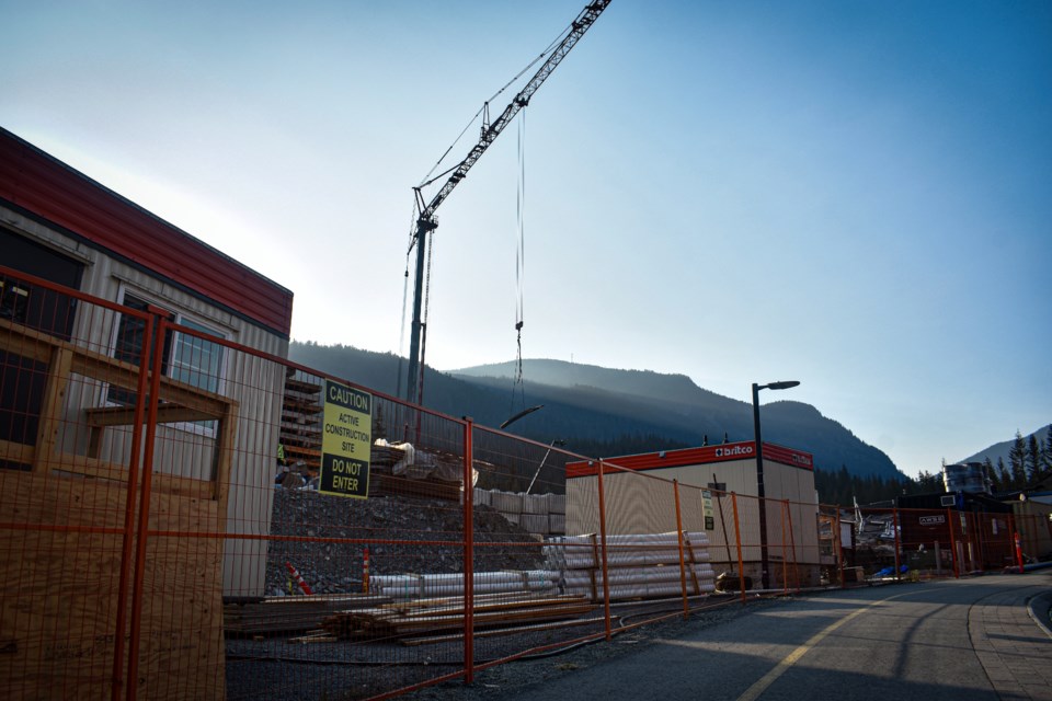 Construction continues at Cheakamus Crossing while the RMOW searches for external financing. 