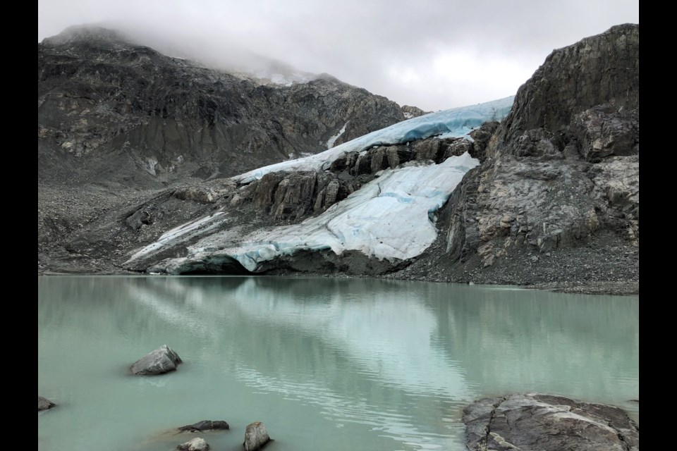 Wedgemount Glacier on the shore of Tupper Lake receded a record 81 metres this year.