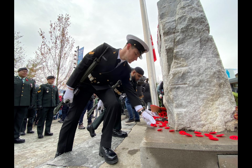 Remembrance Day at Whistler Olympic Plaza. Nov. 11, 2022.