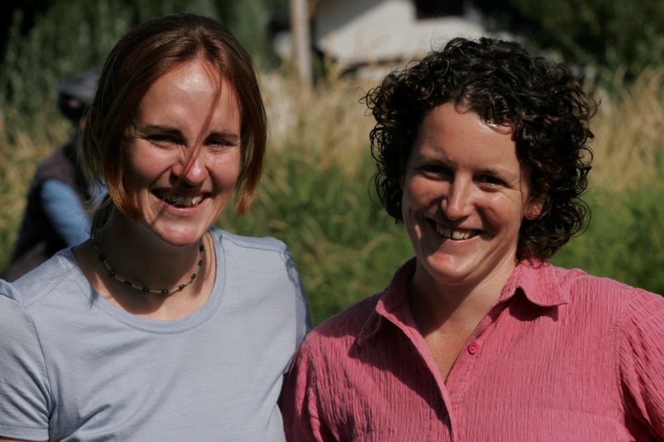 Slow Food Cycle founders Lisa Richardson (left) and Anna Helmer (right) wanted to help build relationships between Pemberton's growers and consumers when they started the event back in 2005. 