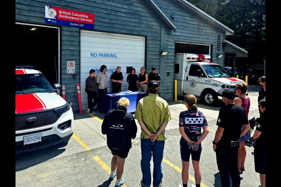 Attendees of the award ceremony included Belinda Trembath, COO of Whistler Blackcomb, managers of Ski Patrol and Lift Operations.
