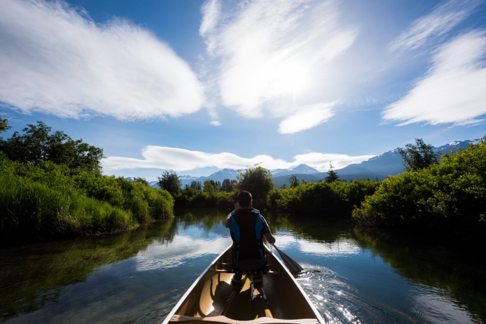 Canoeing the River of Golden Dreams in Whistler BC