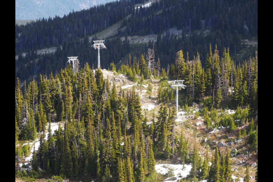 Works on the new Jersey Cream chairlift on Blackcomb mountain are well underway as of July 2024.