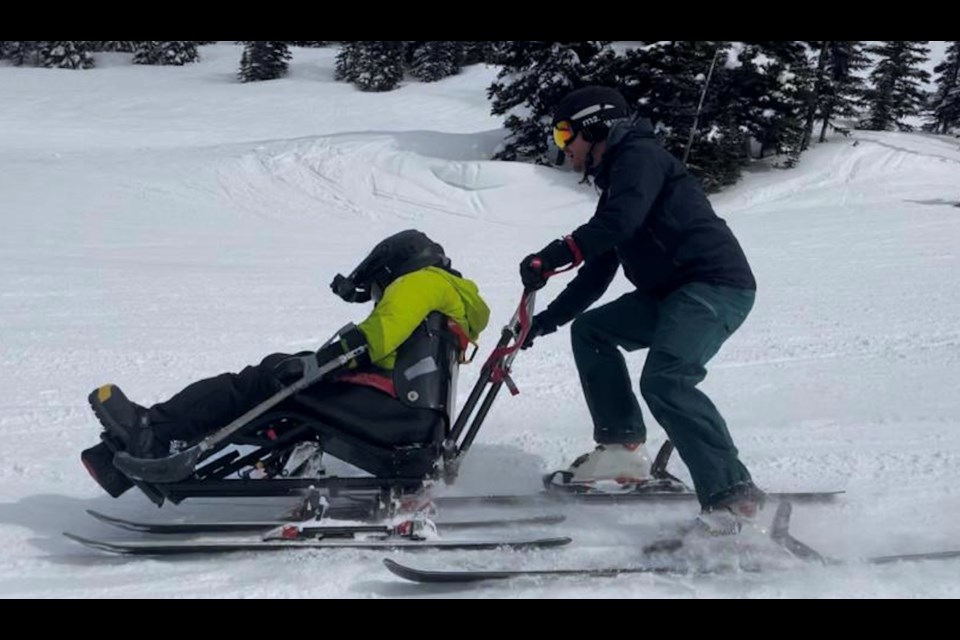 Sit-skier Fraser Kennedy and friend James Waggott hit the slopes in Whistler. They said their spring trip to Whistler from the U.K. was tarnished after the Blackcomb Gondola's weekday closure meant Kennedy couldn't upload in his wheelchair.