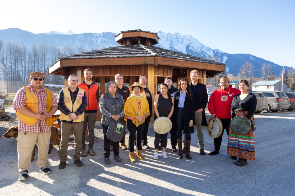 Prince Harry and Meghan Markle met with Lil'wat Nation leaders and community members in Mount Currie on Feb. 15.
