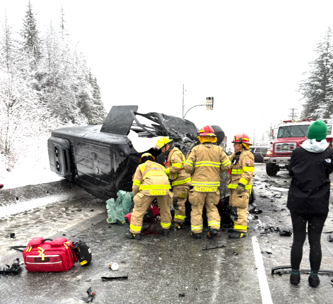 The aftermath of a head-on collision on Highway 99 on March 12.