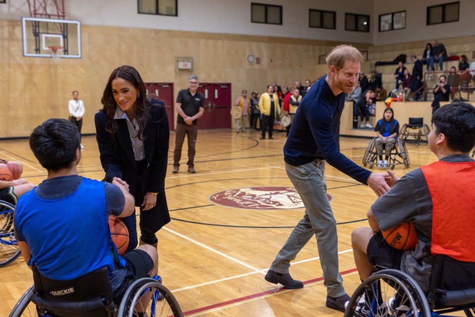 Prince Harry and Meghan Markle met with Lil'wat Nation leaders and community members in Mount Currie on Feb. 15.