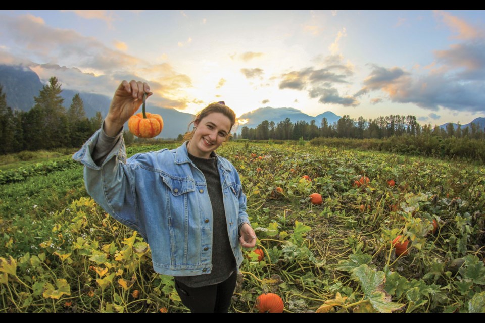 PUMPKIN PICKING Pumpkin season is in full swing at Pemberton’s North Arm Farm, with its patch stocked with pumpkins of all sizes—just in time for spooky season.
Photo by James Court Photography