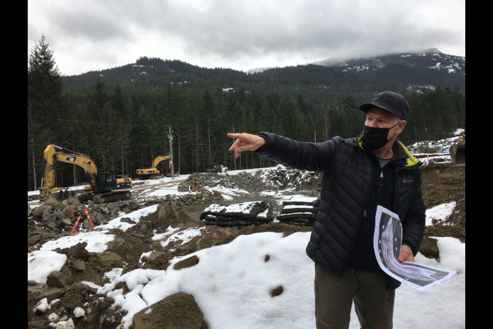 Whistler Councillor Duane Jackson during a tour of Phase 2 in Cheakamus Crossing on March 1. With interest rates low, officials are stressing urgency around building new housing.