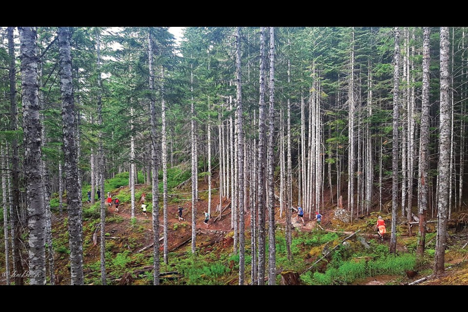 ON TRACK The We Run Whistler group laced up to run the brand-new Single Track Mind trail above Bayshores on Tuesday, June 8. 