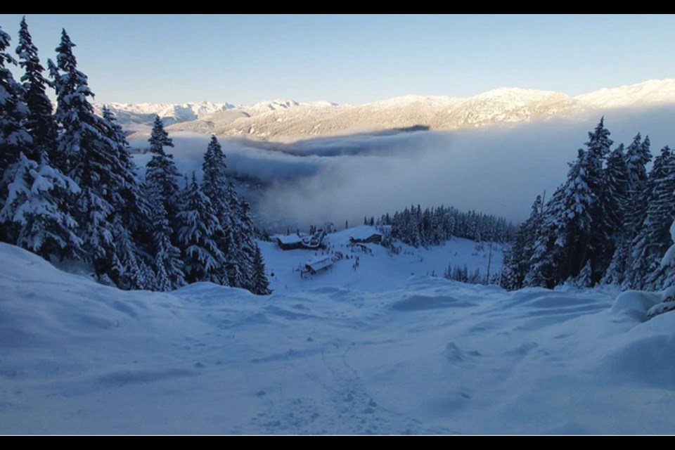 ABOVE THE CLOUDS Although Whistler has been absolutely hammered with snow in recent weeks, the sun popped out high above the valley on Dec. 29. 