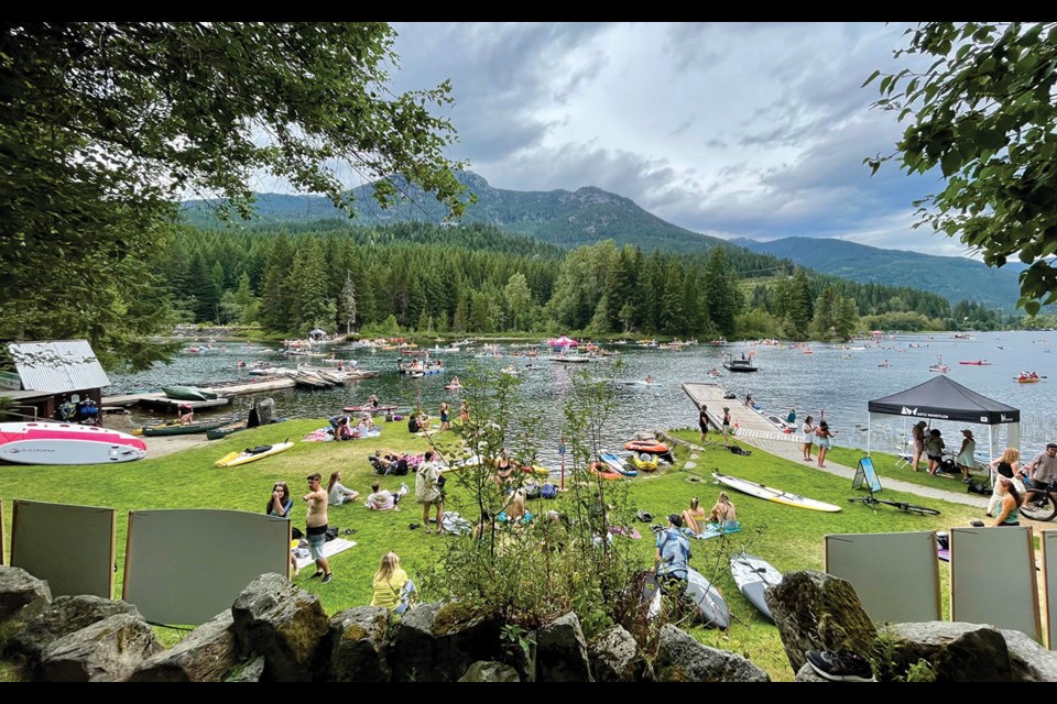 ART ON THE LAKE The crowds turned out to Wayside Park for Arts Whistler’s Art on the Lake... literally event on Thursday, Aug. 5.