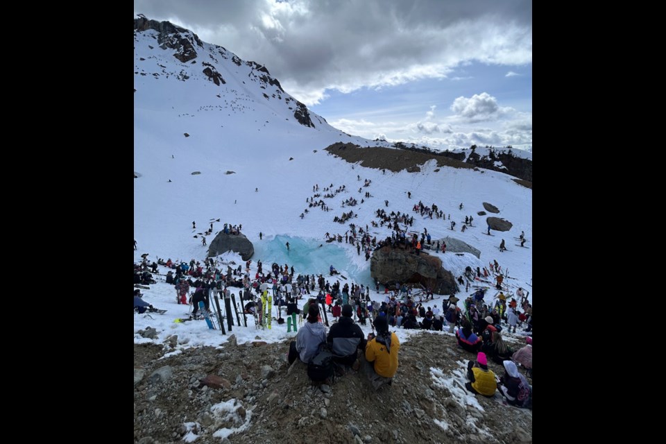 SKI YOU NEXT YEAR Another ski season is in the books at Whistler Blackcomb, marked by a March 20 Gaper Day pond skim. 