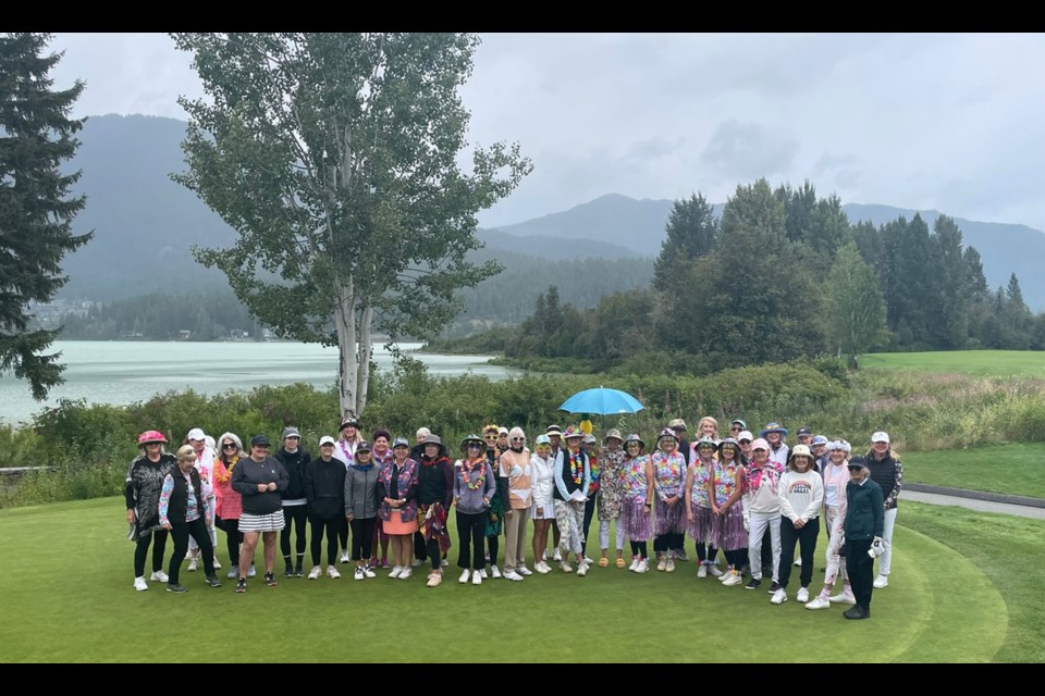 BEACH BIRDIES Members of Nicklaus North Women’s League put on a fundraising event Aug. 27. The theme was “beach party,” and they played through the rain before having a dinner and silent auction at Table Nineteen. This group raised an astounding $10,000 for the food bank. The Whistler Community Services Society attended and shared information about their services—especially the food bank. 