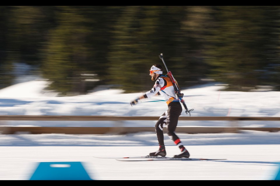 BC BIATHLON Sea to Sky Nordics athlete Andrei Secu competes at a BC Cup biathlon race at Whistler Olympic Park on Saturday, Feb. 12. 