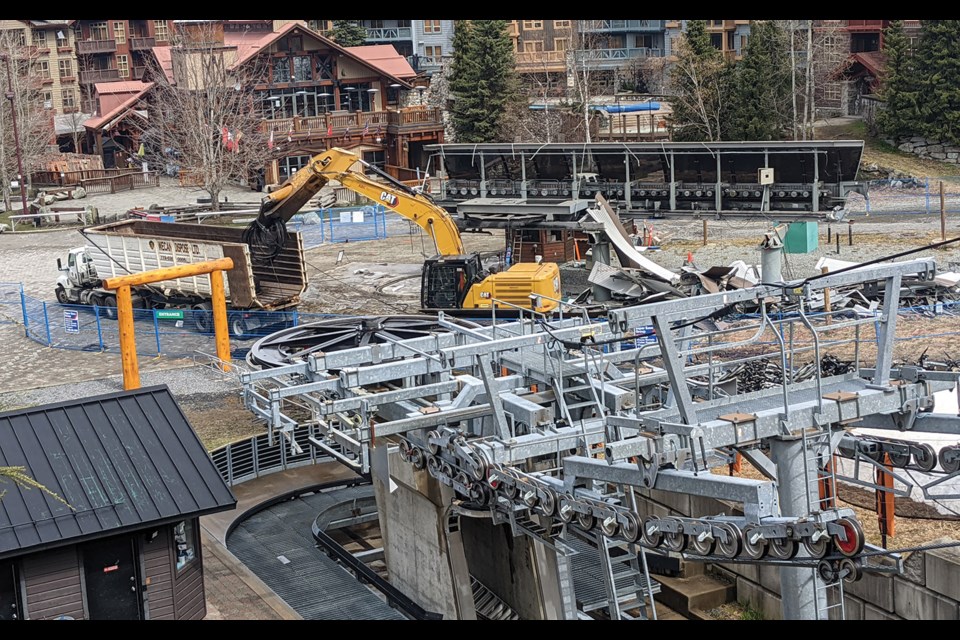 Demo day Creekside is officially a construction zone, as Whistler Blackcomb’s demolition of the existing Creekside Gondola ramps up. 