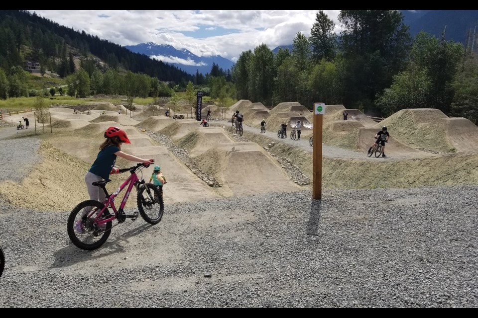 BIKER GANG More than 250 people showed up for the much-anticipated grand opening of the Pemberton Bike Skills Park on Saturday, July 16. 