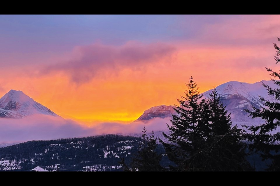 MORNING VIEWS Another perfect Whistler sunrise lights up the sky on Monday, Jan. 2. 