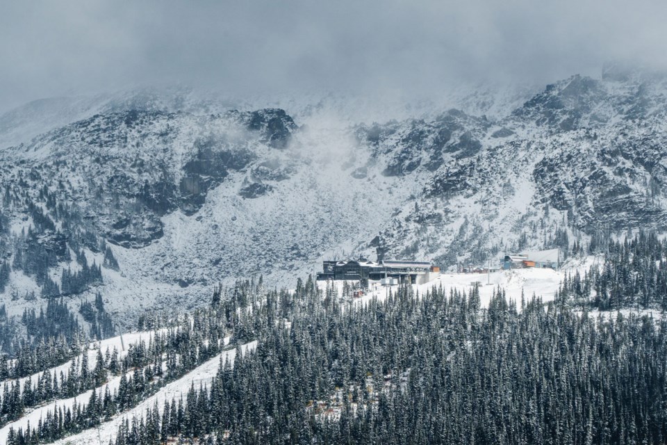 ‘TIS THE DAMN SEASON Snow captured hearts, minds and a photographer Oct. 4 on Whistler Mountain around Chic Pea Hut area. Total accumulation was approximately four inches, and Whistler Blackcomb said their first dusting of snow came in late August.