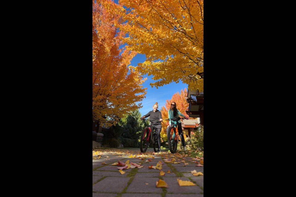 GOLDEN DAY Claudia Metz enjoyed an amazing sunny Saturday ride with her friend in Whistler, saying the fall foliage is “stunning.” 