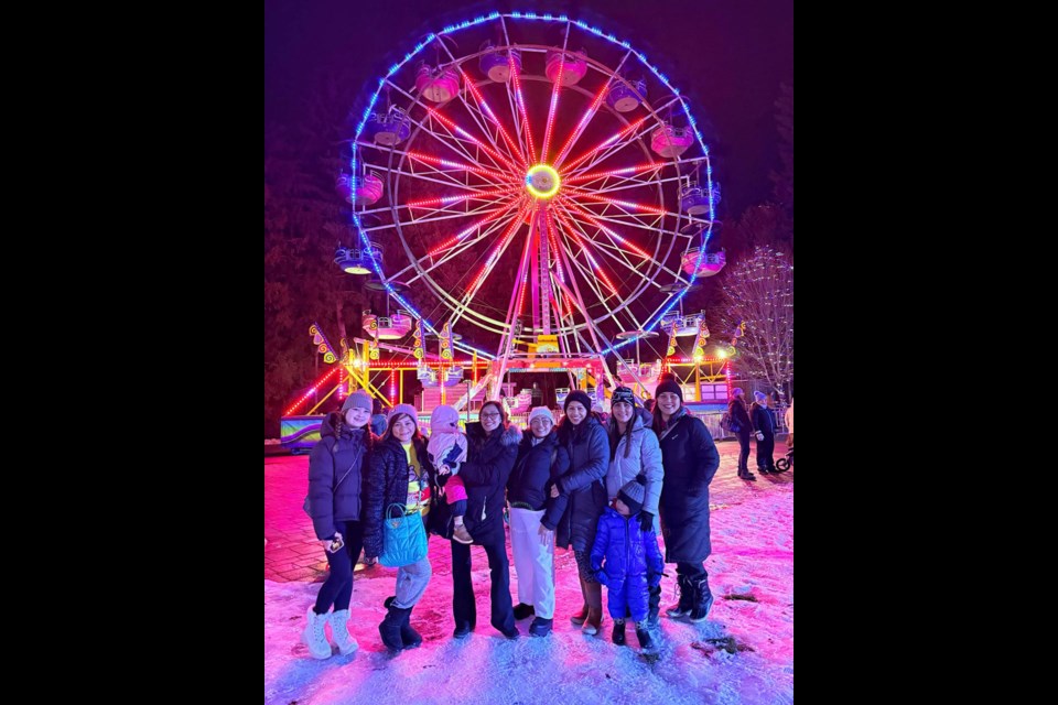 A WHEEL GOOD TIME Whistler Olympic Plaza turned into a festive wonderland with vibrant light installations, a live DJ, immersive activities and outdoor ice skating on Nov. 29. The 60-foot colourful ferris wheel was the main attraction, offering stunning views of Whistler Village’s holiday lights from above. “Perfect way to kick off the winter holidays!” 