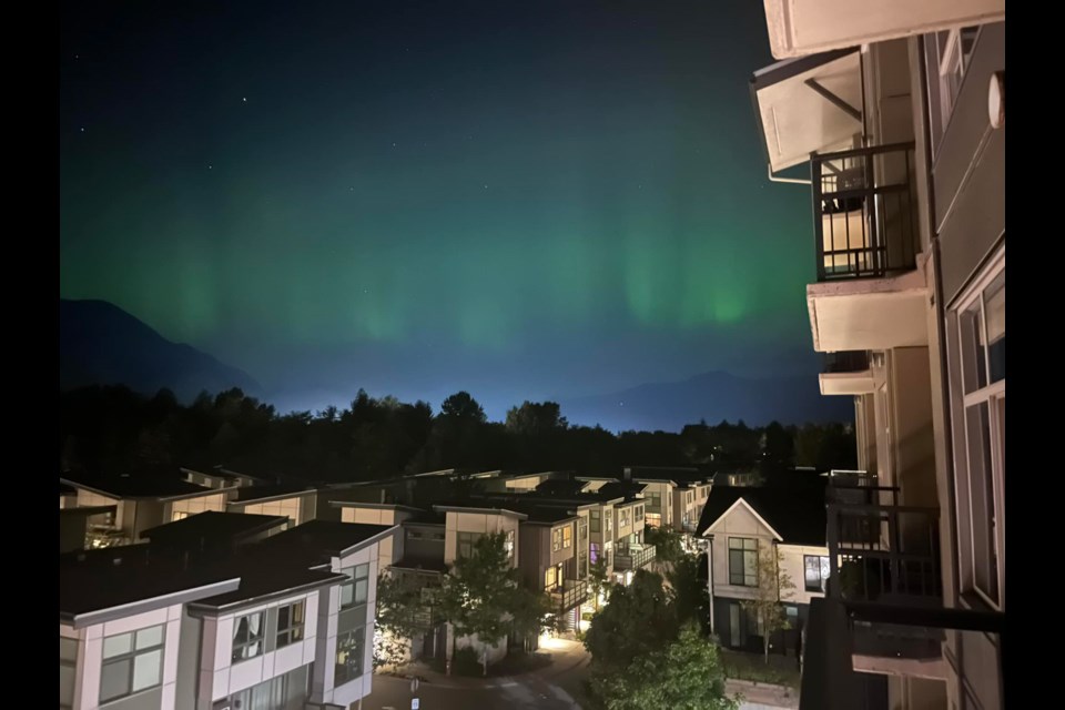 GREEN WITH ENVY. The northern lights made a return to in the night sky on August 27. Even the bright lights of Squamish couldn’t drown them out. 