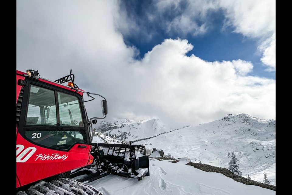IT’S SNOW JOKE Whistler Blackcomb’s mountain operations team has been hard at work preparing for opening day Nov. 22. In 72 hours, 80-plus centimetres fell in the high alpine this week. Mountain ops have also used cooling temperatures to make 15 football fields’ worth of snow that’s already a foot deep. 