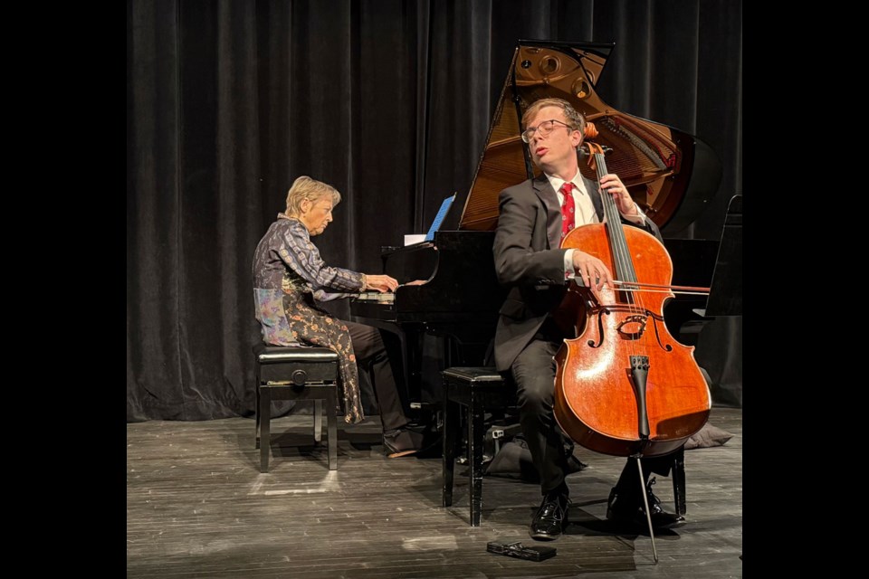 MUSIC TO OUR EARS Internationally renowned and highly respected pianist Jane Coop with Henry Shapard, Vancouver Symphony Orchestra principal cellist, bring some magic to Beethoven’s cello sonatas to a near sellout audience during a concert hosted by Whistler Chamber Music at the Maury Young Arts Centre on Nov. 24.