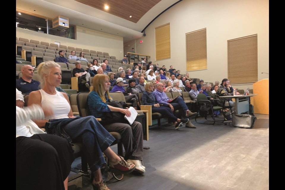 Around 70 people attended the Whistler council meeting on Tuesday, June 7, mostly supporters of the Whistler Racket Club. 