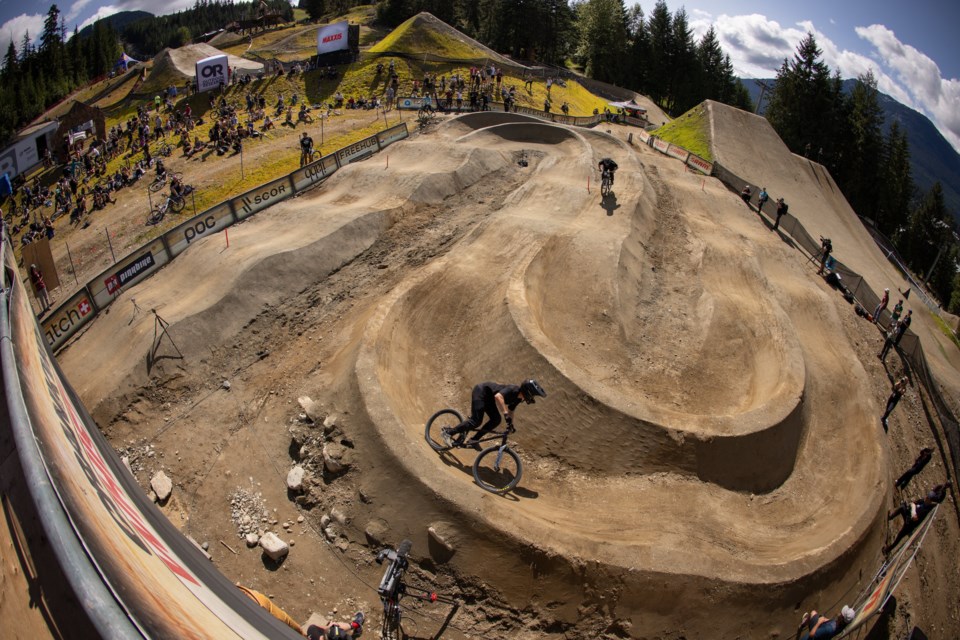 The 2023 Crankworx Whistler Ultimate Pump Track Challenge demands extreme dexterity from its athletes. 