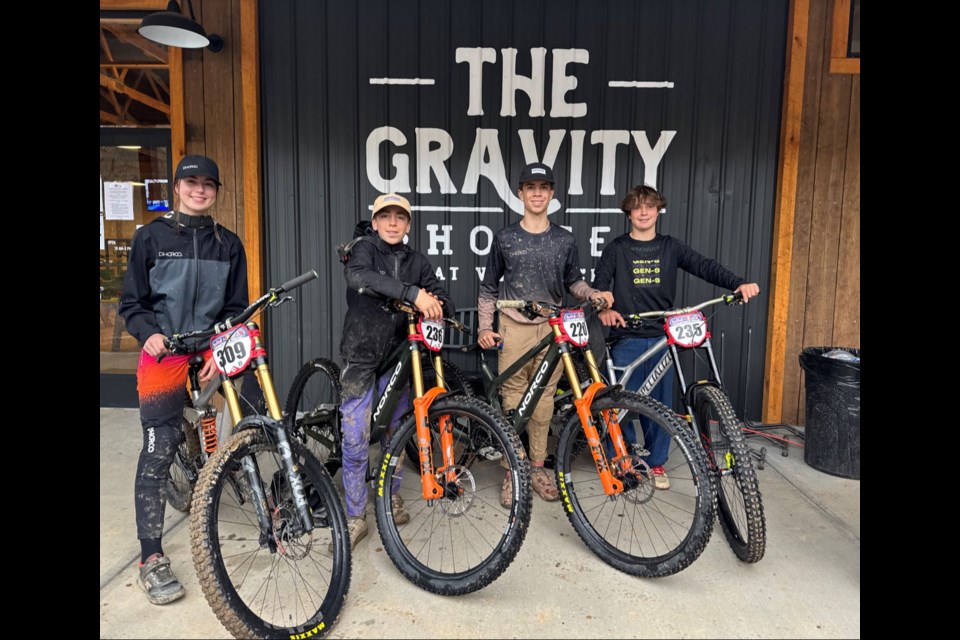 Sea to Sky riders at the 2025 Red Bull Tennessee National, left to right: Cami Bragg, Xavier Harrisson, Sebastien Harrisson and Mack Manietta. 