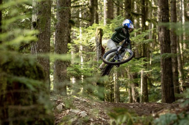 Sechelt mountain biker Gracey Hemstreet in Squamish, BC. 