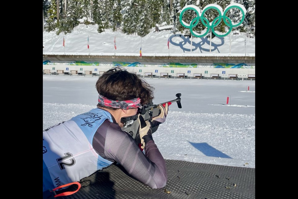 Sea to Sky Nordics biathlete Holden Wilson takes aim. 